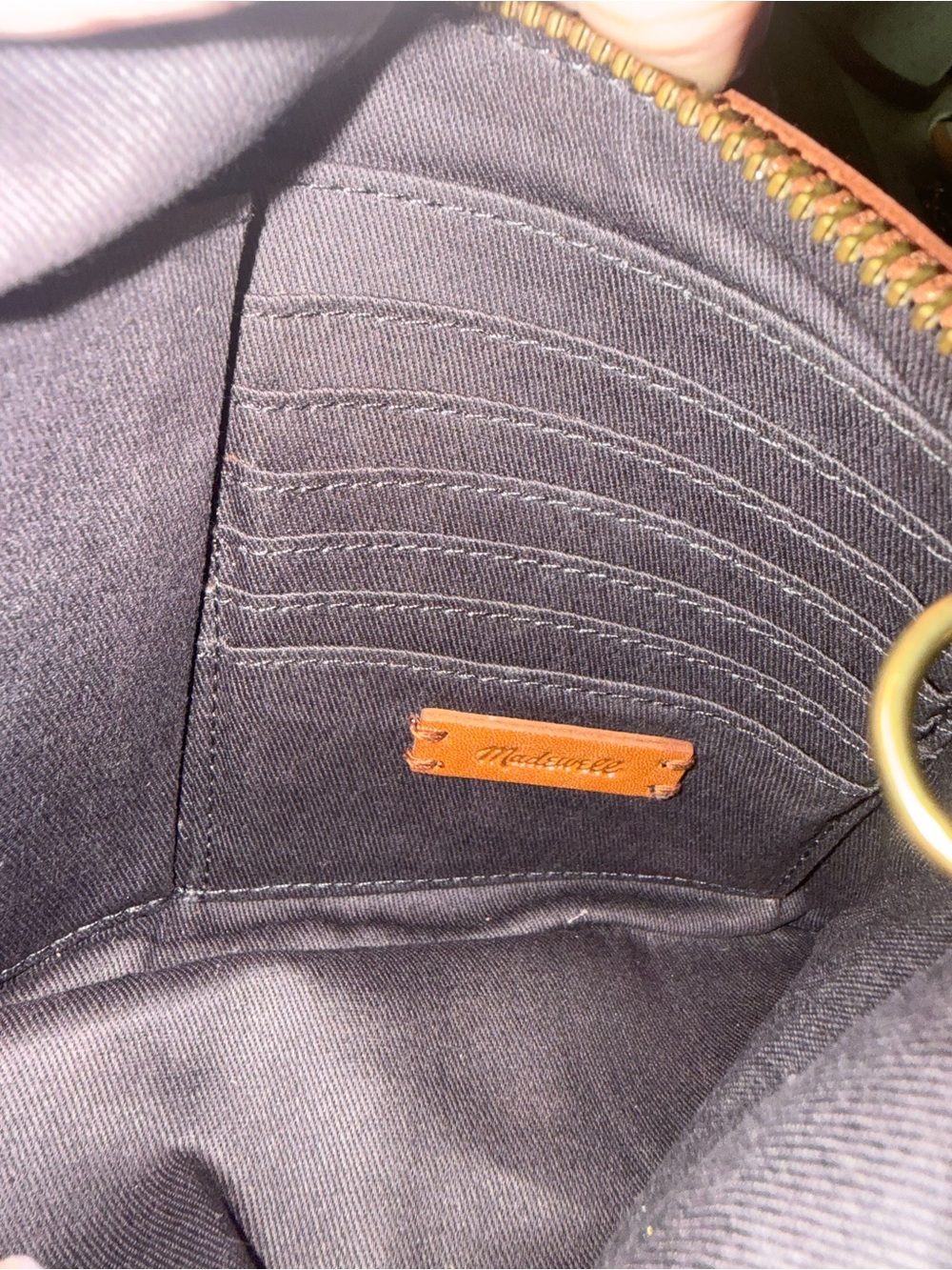 Madewell Leather Zip Pouch in Cognac Brown - Picture 4 of 6
